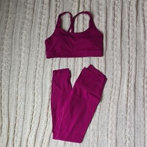 Vibrant Pink High-Waisted Leggings for Active Comfort